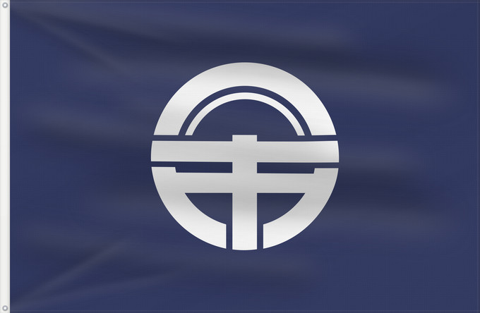 Bandera, con dos ojales metálicos y lado del asta reforzado: Tokusima [Tokushima]