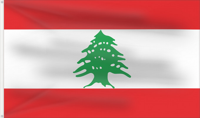 Flag, with two metal eyelets and reinforced hoist: Lebanon Liban Líbano Libanon Libano Ar Сцяг Лівана Chorhoj Libanona Լիբանանի դրոշ Libani Флаг Ливана Lübnan