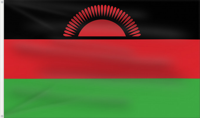 Drapeau, avec deux œillets métalliques et guindant renforcé : Malawi Malaui የማላዊ ሰንደቅ ዓላማ علم ملاوي Malawis Malavio Maláive Mbendera ya Malaŵi Флаг Малави Malavija Malaawi