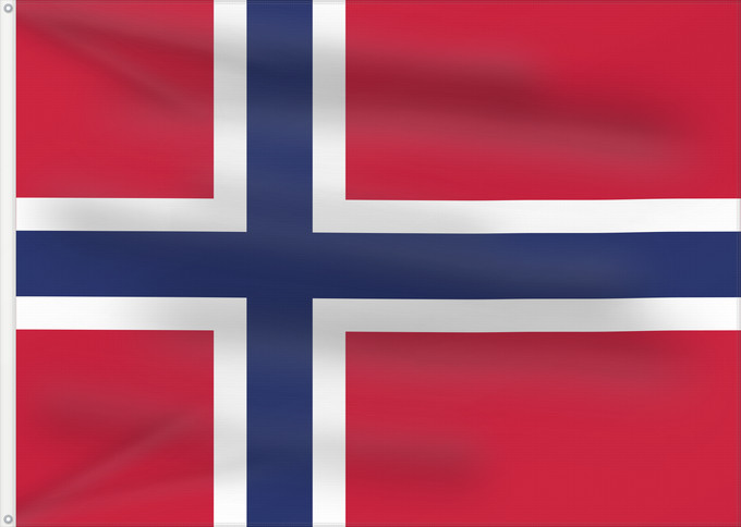 Bandera, con dos ojales metálicos y lado del asta reforzado: Jan Mayen