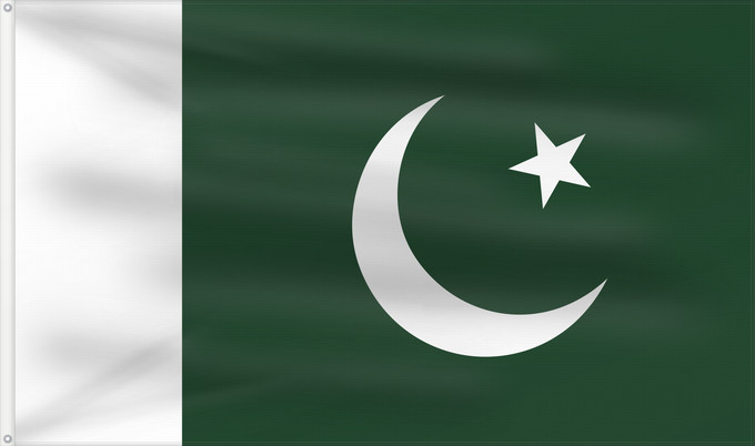 Flag, with two metal eyelets and reinforced hoist: Pakistan	 Pakistan	Pakistán	Paquistão	علم باكستان	পাকিস্তানের জাতীয় পতাকা	পাকিস্তানর ফিরালহান	Pakistano	पाकिस्तान का ध्वज	ପାକିସ୍ତାନୀ ଝଣ୍ଡା	ਪਾਕਿਸਤਾਨ ਦਾ ਕੌਮੀ ਝੰਡਾ	د پاکستان بيرغ	Флаг Пакистана	Pakistana	பாக்கித்தான் கொடி	Прапор Пакистану	پاکستان کا پرچم