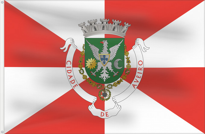Drapeau, avec deux œillets métalliques et guindant renforcé : Aveiro
