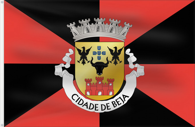 Flag, with two metal eyelets and reinforced hoist: Beja
