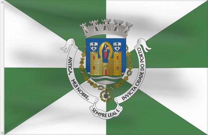 Flag, with two metal eyelets and reinforced hoist: Porto