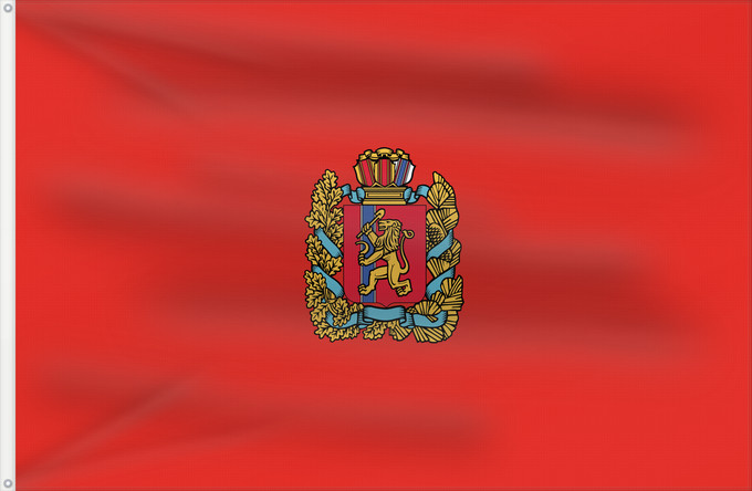 Drapeau, avec deux œillets métalliques et guindant renforcé : Krasnoyarsk Krai	Krasnoyarsk Krai 	Kraï de Krasnoïarsk	Krai de Krasnoyarsk	Krasnoyarsk Kray	флаг Красноярского края