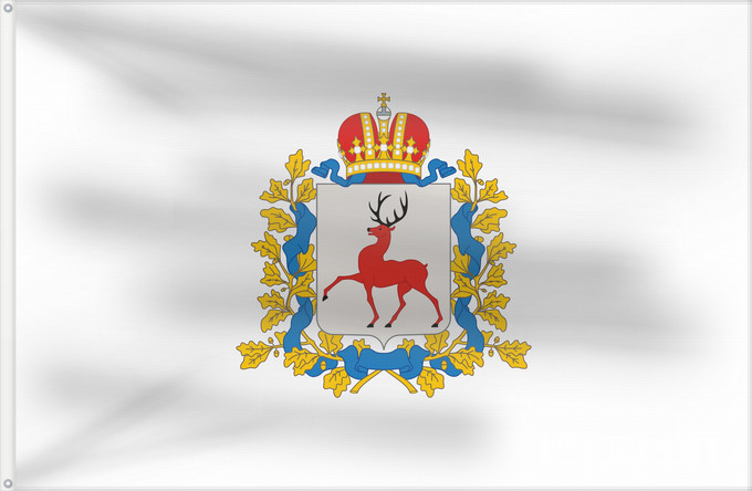 Flag, with two metal eyelets and reinforced hoist: Nizhny Novgorod Region Nizhny Novgorod Region, Russia Oblast de Nijni Novgorod Óblast de Nizhny Nóvgorod Oblast Nischni Nowgorod Nizhny Novgorod Oblast Флаг Нижегородской области