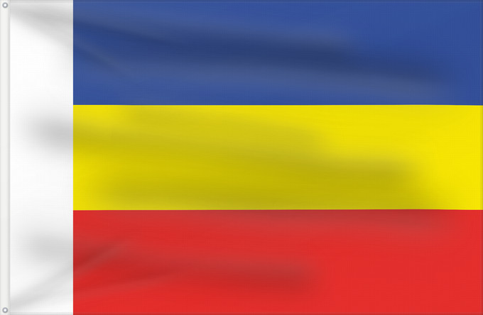 Flag, with two metal eyelets and reinforced hoist: Rostov Oblast Oblast de Rostov Óblast de Rostov Oblast Rostow