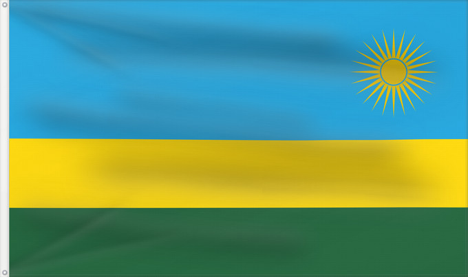 Drapeau, avec deux œillets métalliques et guindant renforcé : Rwanda	Ruanda	রুয়ান্ডার জাতীয় পতাকা	Ruando	پرچم رواندا	Ibendera rya Rwanda	Ruande