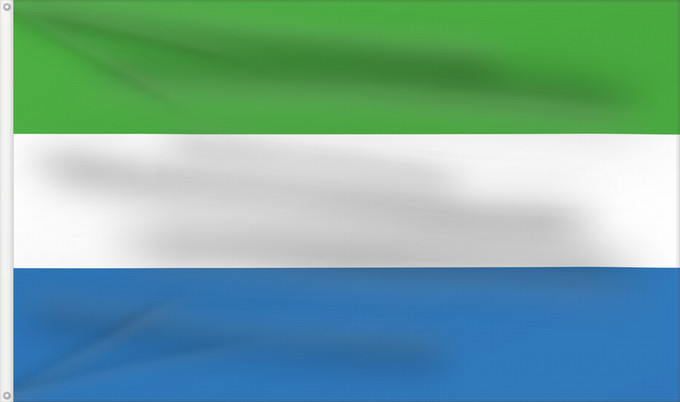 Flag, with two metal eyelets and reinforced hoist: Sierra Leone Sierra Leona Sierra Leones Sieraleono Sierre Leone