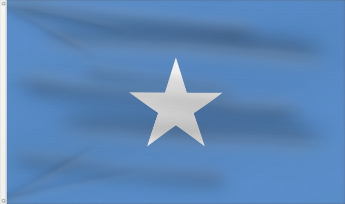 Bandera, con dos ojales metálicos y lado del asta reforzado: Somalia	Somalie	Somalië	علم الصومال	ソマリアの国旗	Прапор Сомалі