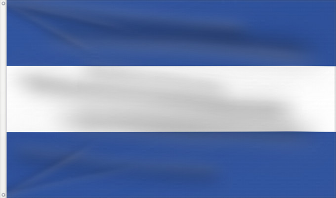 Bandera, con dos ojales metálicos y lado del asta reforzado: Civil Flag of El Salvador	El Salvador	Salvador	Civil flag of El Salvador, ratio 3 5