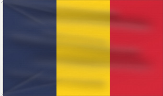 Flag, with two metal eyelets and reinforced hoist: Chad National du Tchad Chad. Proporción 2 3 Tschad Ciad Tsjaad علم تشاد Ĉado Ciadului Čada Tchads