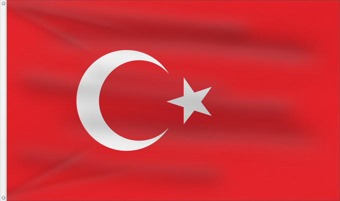 Flag, with two metal eyelets and reinforced hoist: Turkey National Flag of Turkey Turquie Turquía Türkische Turchia Turkije Turquia علم تركيا Türk Сцяг Турцыі Национално знаме на Турция Turske Turecká Vlajka Desmala Tırkiya Σημαία της Τουρκίας Turkio پرچم ترکیه Turkin Τὸ τῆς Τουρκίας σημεῖον Republike Tur