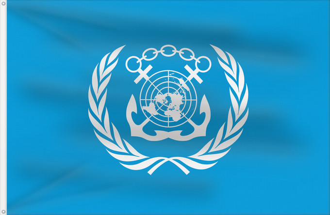 Drapeau, avec deux œillets métalliques et guindant renforcé : International Maritime Organization