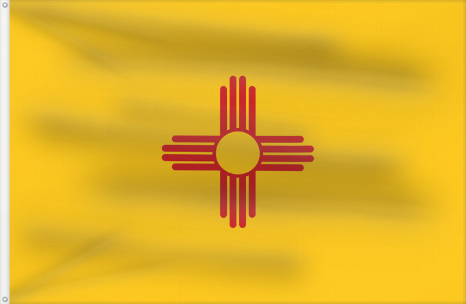 Flag, with two metal eyelets and reinforced hoist: New Mexico Nouveau-Mexique Nuevo México Nuovo Messico