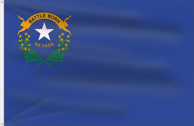 Bandera, con dos ojales metálicos y lado del asta reforzado: Nevada State of Nevada ᏁᏩᏓ ᎦᏓᏘ Ka hae Newaka Nivatae Náʼaazhoozh Hahoodzo bidah naatʼaʼí Флаг Невады Američke savezne države Nevade