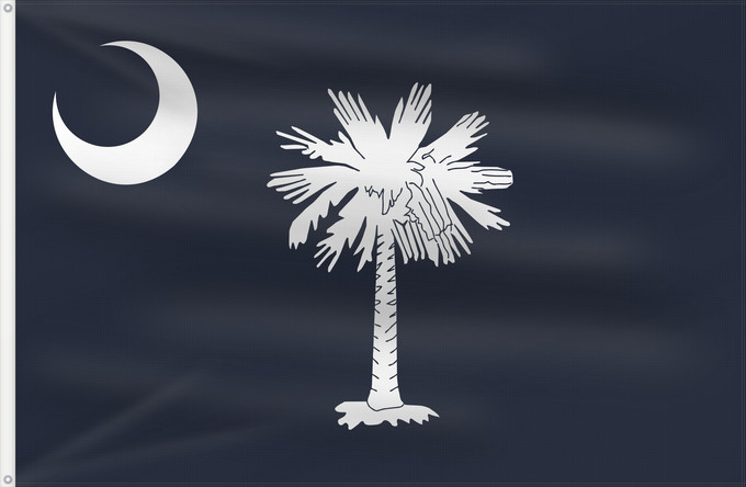Bandera, con dos ojales metálicos y lado del asta reforzado: South Carolina	Caroline du Sud	Carolina del Sur	Carolina del Sud	علم كارولاينا الجنوبية	ᏐᎦᎴᏂ ᎦᏓᏘ	Ka hae Kalolaina Hema	Carolinae Meridionalis	Shádiʼááhjí Kééláanah Hahoodzo bidah naatʼaʼí	Флаг Южной Каролины	Američke savezne države Južne Karoline