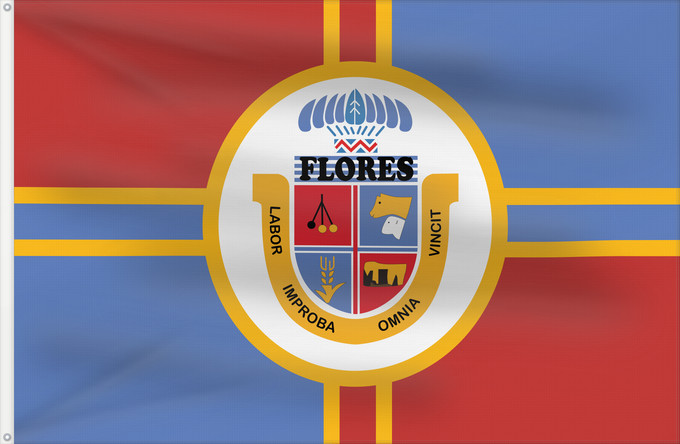 Drapeau, avec deux œillets métalliques et guindant renforcé : Flores Department Flores