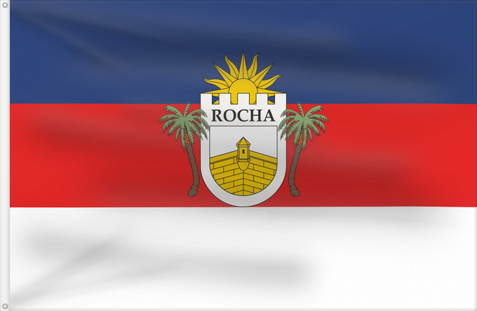 Drapeau, avec deux œillets métalliques et guindant renforcé : Rocha Department	Rocha 	Departamento de Rocha, Uruguay	Rocha