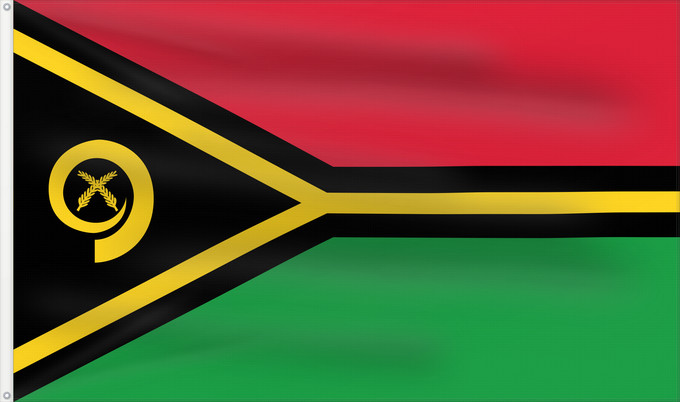 Flag, with two metal eyelets and reinforced hoist: Vanuatu