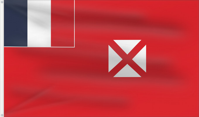 Bandera, con dos ojales metálicos y lado del asta reforzado: Wallis and Futuna	Wallis-et-Futuna	Wallis y Futuna	Wallis und Futuna	Wallis e Futuna