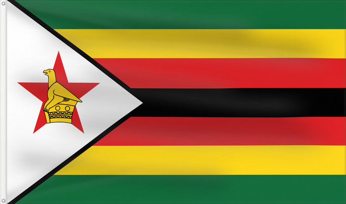 Flag, with two metal eyelets and reinforced hoist: Zimbabwe Zimbabue Simbabwe Zimbawe Zimbabwes Zimbabvo Mbendera ya Zimbabwe Zimbabveja Mureza weZimbabwe Folaga ye Zimbabwe Folaga la Zimbabwe Folaga la Zimbagwe