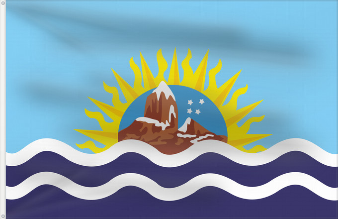 Drapeau, avec deux œillets métalliques et guindant renforcé : Provincia de Santa Cruz Santa Cruz Province, Argentina province de Santa-Cruz Provincia de Santa Cruz, Argentina Santa Cruz (Provinz) Provincia di Santa Cruz