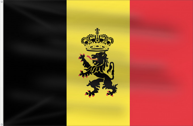 Drapeau, avec deux œillets métalliques et guindant renforcé : Belgium  civil	Belgium	Belgique	Bélgica	Belgien	Belgio
