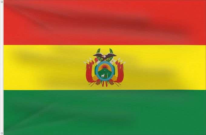 Flagge, mit zwei Metallösen und verstärktem Besatzband: Bolivia Civil de la Bolivie Bolivien Bolivië Bolívia Boliwii Boliviens Bolivio Bolivian Wuliwiya wiphala Bolivije Drapea del Boliveye