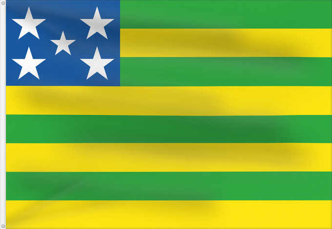 Drapeau, avec deux œillets métalliques et guindant renforcé : Goiás