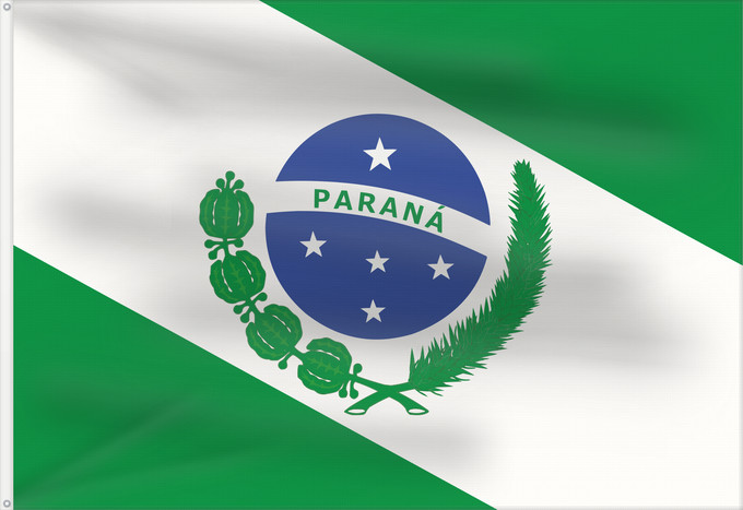 Flag, with two metal eyelets and reinforced hoist: Paraná