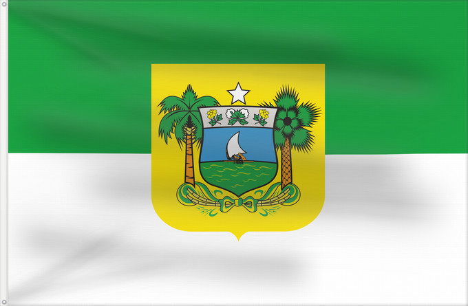Flagge, mit zwei Metallösen und verstärktem Besatzband: Rio Grande do Norte State of Rio Grande do Norte, Brazil Rio Grande do Norte Estado do Rio Grande do Norte, Brasil