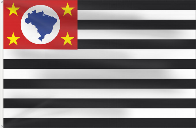 Flag, with two metal eyelets and reinforced hoist: São Paulo Sao Paulo São Paulo, Brasil