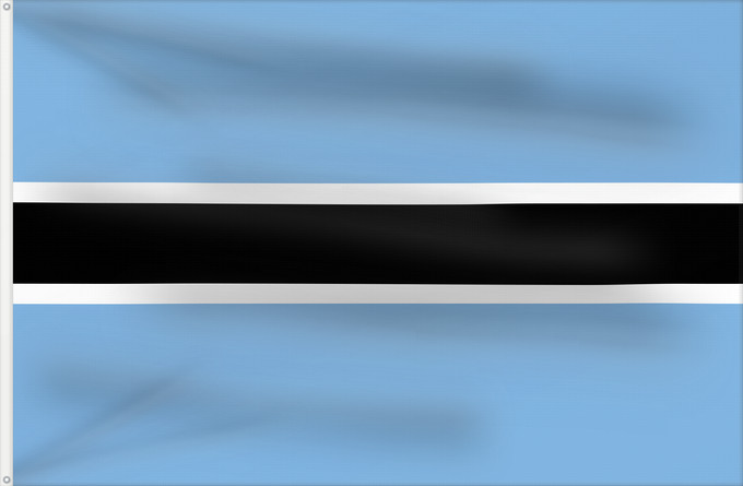 Bandera, con dos ojales metálicos y lado del asta reforzado: Botswana	Botsuana
