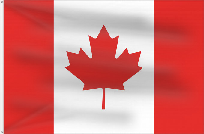 Flag, with two metal eyelets and reinforced hoist: Canada Canadá Kanada