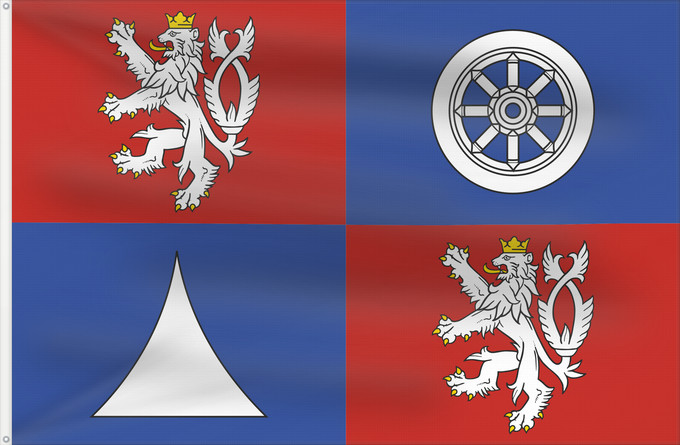 Bandera, con dos ojales metálicos y lado del asta reforzado: Liberec Region	Région de Liberec	Región de Liberec	Region Liberec	Regione di Liberec