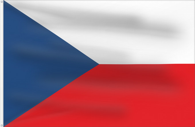 Flag, with two metal eyelets and reinforced hoist: Czech Republic Czechia (Czech Republic) République tchèque República Checa Tschechischen Republik Repubblica Ceca Tsjechië Chéquia Czech علم جمهورية التشيك Сцяг Чэхіі / Sciag Čechii Сьцяг Чэхіі / Ściag Čechii Национално знаме на Чешката република České re