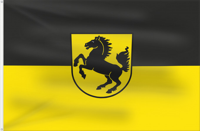 Drapeau, avec deux œillets métalliques et guindant renforcé : Stuttgart, Landeshauptstadt (Region Stuttgart)