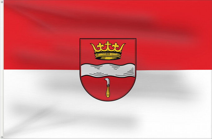 Bandera, con dos ojales metálicos y lado del asta reforzado: Winterbach (Region Stuttgart)
