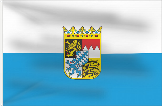 Flag, with two metal eyelets and reinforced hoist: Bavaria  state	Bavaria	Baviera