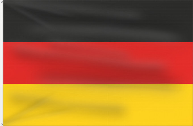 Bandera, con dos ojales metálicos y lado del asta reforzado: Germany	Allemagne	Alemania	Deutschland	Germania