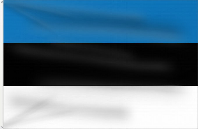 Flag, with two metal eyelets and reinforced hoist: Estonia	L Estonie	Estland	Estone	Estónia	Estonii	Сцяг Эстоніі	Национално знаме на Естония	Estonská vlajka	Σημαία της Εσθονίας	Eesti lipp	پرچم کشور استونی	Viron	HEastóine	Észtország	エストニアの国旗	ესტონეთის დროშა	Estijos	Igaunijas	Знаме на Естонија	Estoniei	Флаг