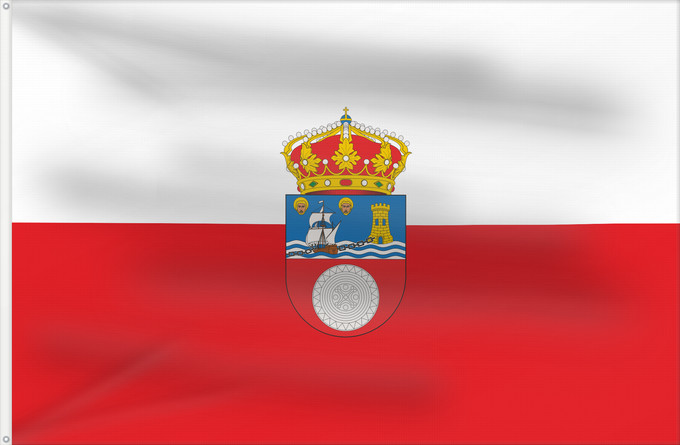 Bandera, con dos ojales metálicos y lado del asta reforzado: Cantabria	Cantabrie	Cantabria  España  La bandera propia de Cantabria es la formada por dos franjas horizontales de igual anchura	Kantabrien