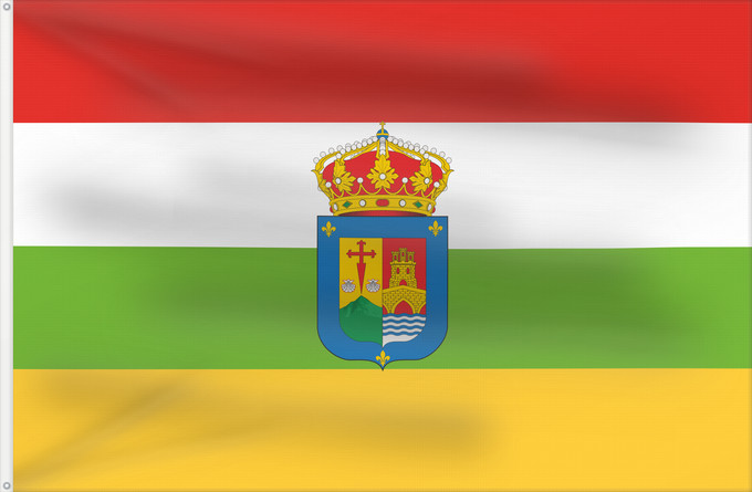 Flag, with two metal eyelets and reinforced hoist: La Rioja