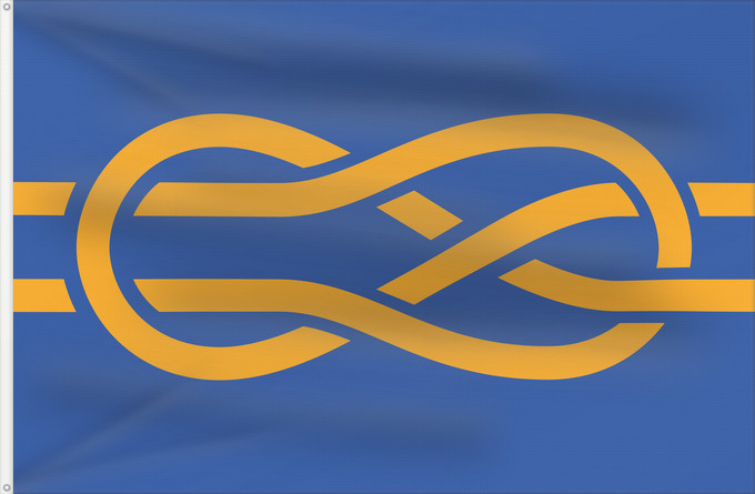 Drapeau, avec deux œillets métalliques et guindant renforcé : FIAV	Fédération internationale des associations vexillologiques   International Federation of Vexillological Associations	Fédération internationale des associations vexillologiques	Federación Internacional de Asociaciones Vexilológicas	FIAV (International