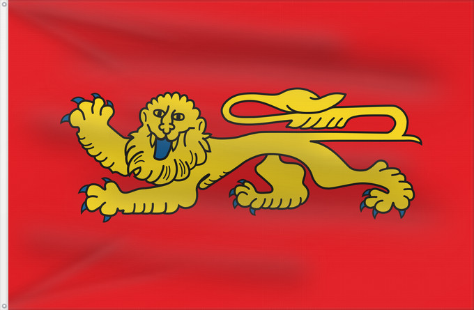 Flagge, mit zwei Metallösen und verstärktem Besatzband: Aquitaine	Regional flag of the french province Aquitaine	Région Aquitaine en France	Aquitania  región francesa	Aquitanien	Aquitania