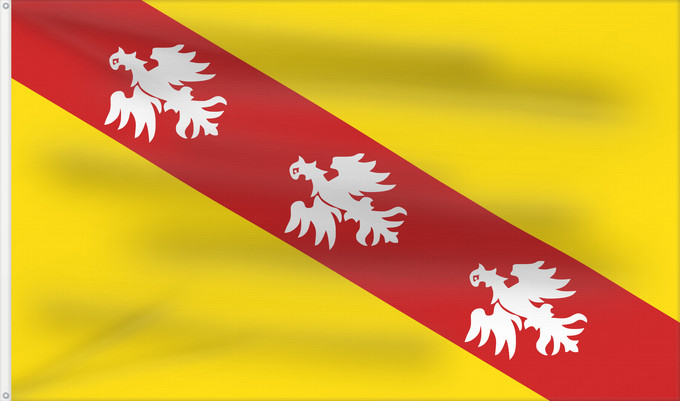 Flag, with two metal eyelets and reinforced hoist: Lorraine Region Lorraine in France Région Lorraine en France Lorena Lorena