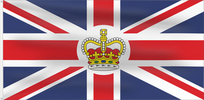 Flag, with two metal eyelets and reinforced hoist: British Consular Ensign