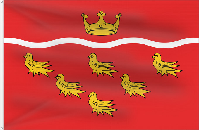 Flag, with two metal eyelets and reinforced hoist: East Sussex