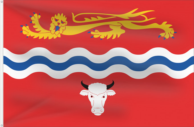 Bandera, con dos ojales metálicos y lado del asta reforzado: Herefordshire